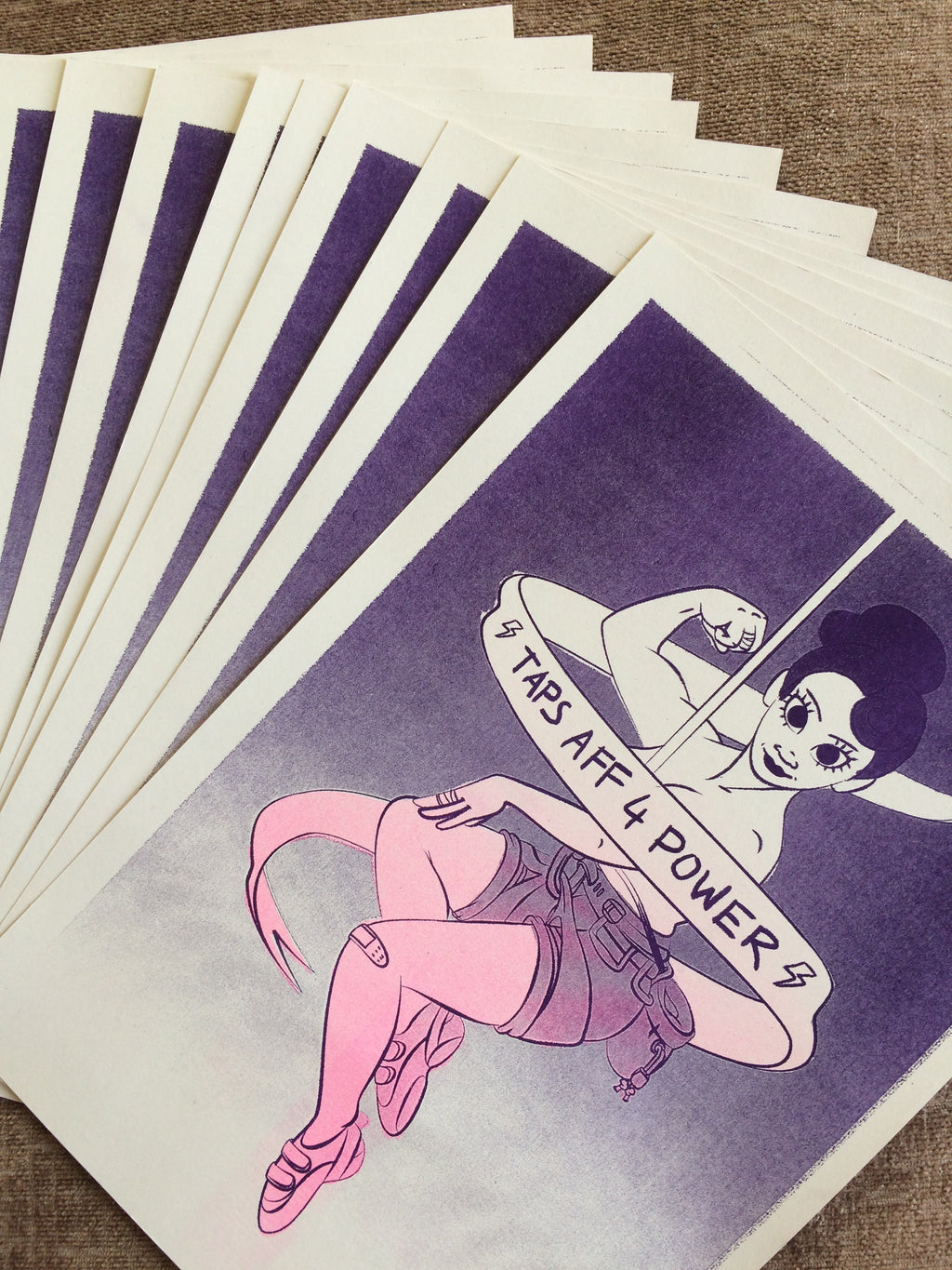 Taps Aff 4 Power Riso Print