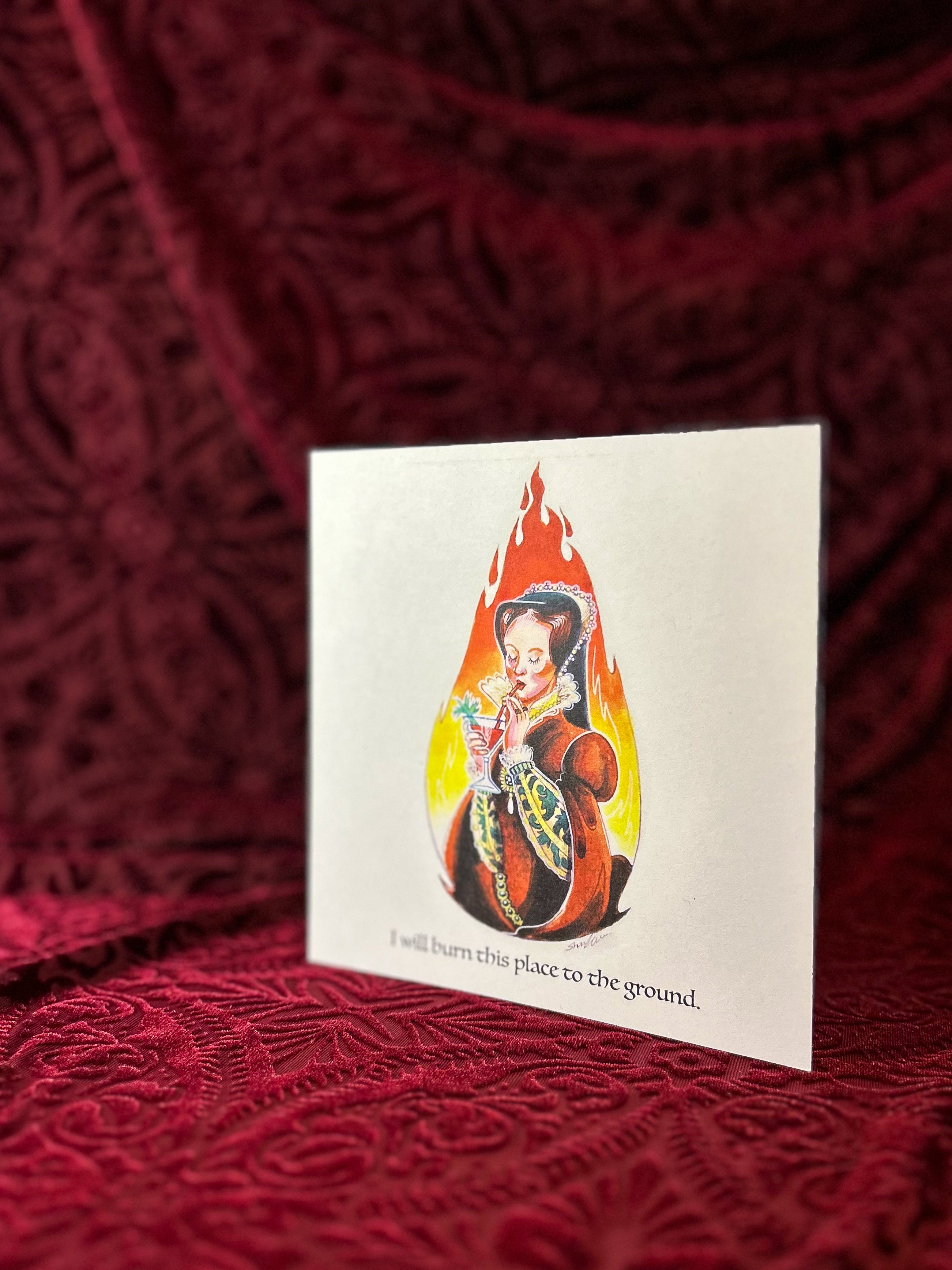 I will burn this place to the ground Greeting Card