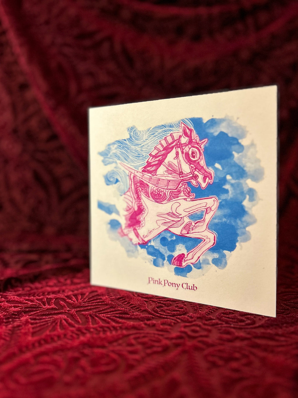 Pink Pony Club Greeting Card