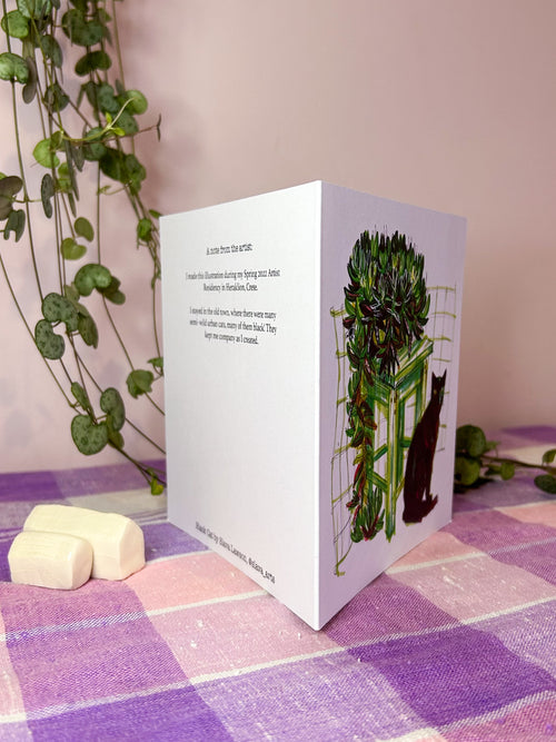 Black Cat Greeting Card