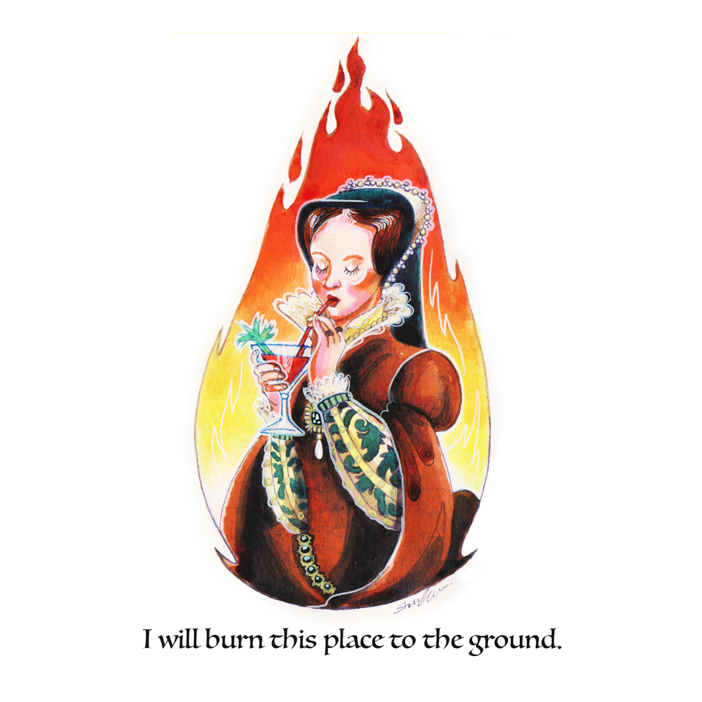 I will burn this place to the ground Greeting Card