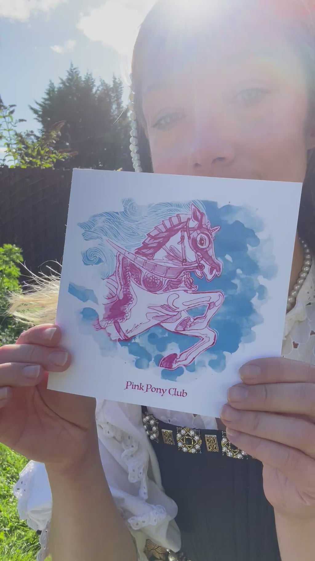 Pink Pony Club Greeting Card