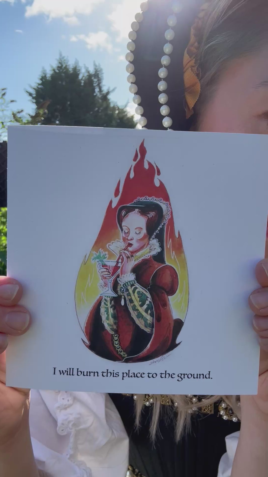 I will burn this place to the ground Greeting Card